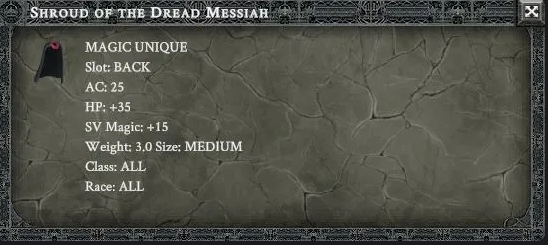 SHROUD OF THE DREAD MESSIAH item card